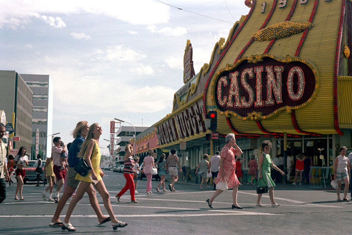 Downtown Las Vegas, July 1972 Casino Center Golden Nugget
