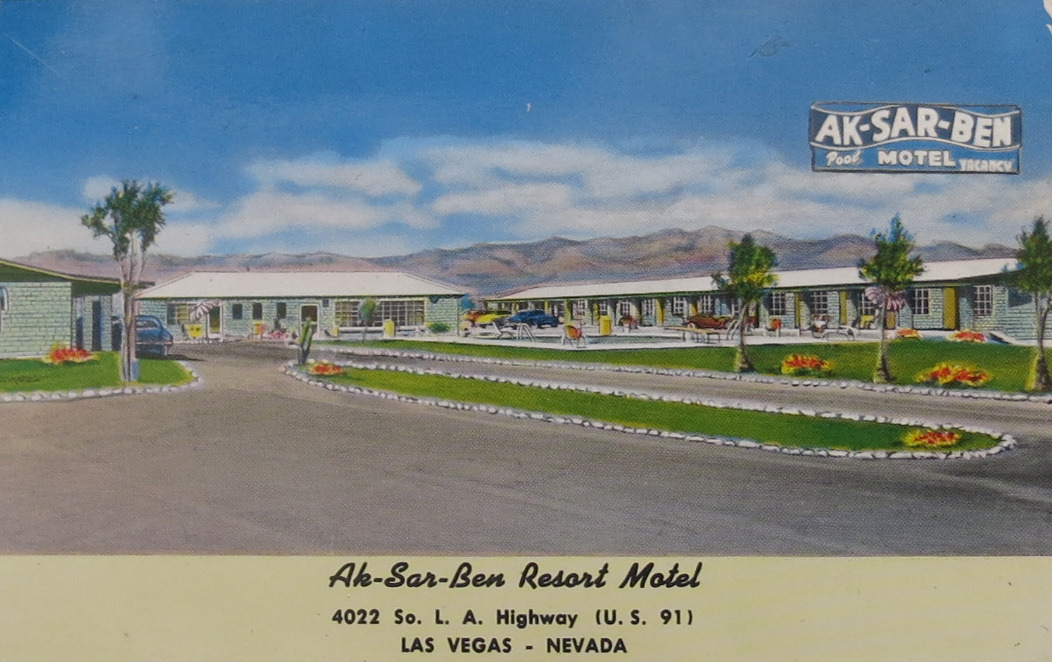 Ak-Bar-Sen Motel, Las Vegas, 1952
