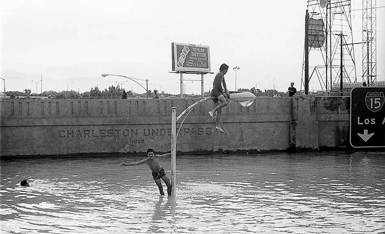 Flooding at Charleston Underpass, 1984